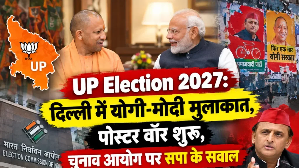 UP Election 2027: दिल्ली में योगी-मोदी मुलाकात, पोस्टर वॉर शुरू, चुनाव आयोग पर सपा के सवाल